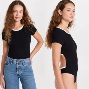 Reformation Alma Knit Thong Bodysuit NWT